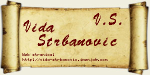 Vida Štrbanović vizit kartica